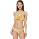 Cheese Slices Seamless Pattern Cartoon Style Banded Triangle Bikini Set View1