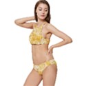 Cheese Slices Seamless Pattern Cartoon Style Banded Triangle Bikini Set View2