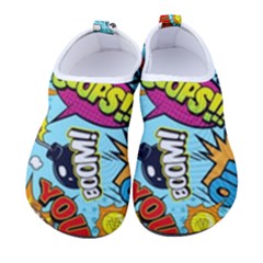 Comic Elements Colorful Seamless Pattern Men s Sock-style Water Shoes