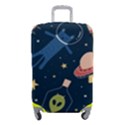 Seamless Pattern With Funny Alien Cat Galaxy Luggage Cover (Small) View1