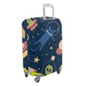 Seamless Pattern With Funny Alien Cat Galaxy Luggage Cover (Small) View2