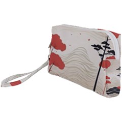 Japanese Nature Spring Garden Wristlet Pouch Bag (small)