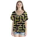 Mindset Stimulus Response Emotion V-Neck Flutter Sleeve Top View1