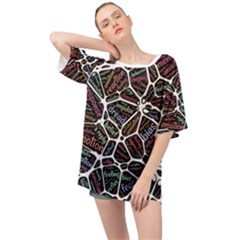 Mental Human Experience Mindset Oversized Chiffon Top