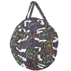 Time Nonlinear Curved Undirected Giant Round Zipper Tote