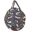 Time Nonlinear Curved Undirected Giant Round Zipper Tote View1