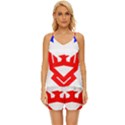 Eagle Star V-Neck Satin Pajamas Set View1