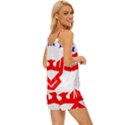Eagle Star V-Neck Satin Pajamas Set View3