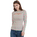 Spiral Geometry Pattern Women s Cut Out Long Sleeve T-Shirt View2
