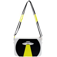 Ufo Flying Saucer Extraterrestrial Double Gusset Crossbody Bag