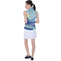 Mountains And Trees Illustration Painting Clouds Sky Landscape Women s Sleeveless Polo T-Shirt View2