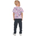 Beautiful Cute Animals Pattern Pink Kids  Sports T-Shirt View2