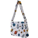 Set Cartoon Symbol Pattern Full Print Messenger Bag (L) View2