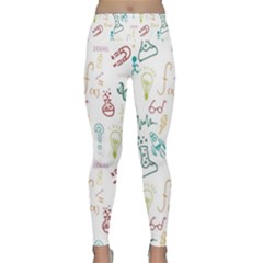 Background Decorative Lightweight Velour Classic Yoga Leggings