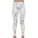 Background Decorative Lightweight Velour Classic Yoga Leggings View1