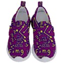 Background Doodles Math Kids  Velcro No Lace Shoes View1