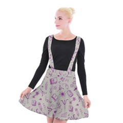 Abstract Design Background Pattern Suspender Skater Skirt