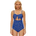 Arrow Doodle Drawing Background Knot Front One-Piece Swimsuit View1