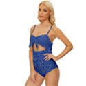 Arrow Doodle Drawing Background Knot Front One-Piece Swimsuit View2