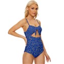 Arrow Doodle Drawing Background Knot Front One-Piece Swimsuit View3