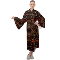 Kaleidoscope Multicoloured Maxi Velvet Kimono