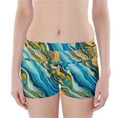 Painting Liquid Water Boyleg Bikini Wrap Bottoms