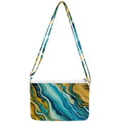 Painting Liquid Water Double Gusset Crossbody Bag by Grandong