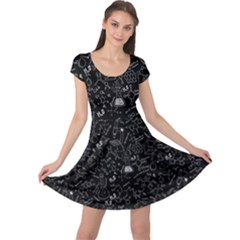 Science School Black Cap Sleeve Dress