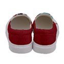 Red & Teal Fierce Shark Pattern Womens Canvas Slip Ons View4
