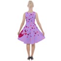 Fly Butterfly Amethyst Knee Length Skater Dress With Pockets View2