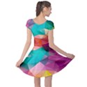 Vintage Vector Iridescent Pattern Cap Sleeve Dress View2