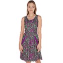 Dark Purple Green 2 Female Egg Male Sperm Fertilization Knee Length Skater Dress With Pockets View1