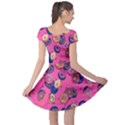 Hot Pink Donut Cap Sleeve Dress View2