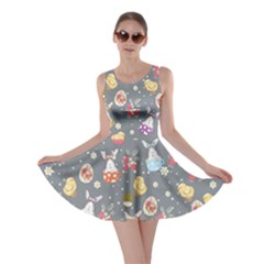 Gray Easter Skater Dress