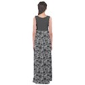 Grey Grunge Pattern with Skulls Illustration Empire Waist Maxi Dress View2