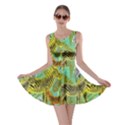 Zoo Green Zebra Animal Pattern Party Skater Dress View1