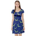 Frizzle Dinosaur Pterosaur Short Sleeve Skater Dress View1