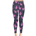 Geometric Bunny Silhouette Dark Print Leggings  View1
