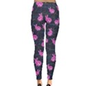 Geometric Bunny Silhouette Dark Print Leggings  View2
