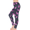 Geometric Bunny Silhouette Dark Print Leggings  View3