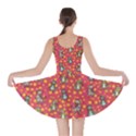 Pixeled Dinosaur Pattern Gamer Cosplay Coral Skater Dress View2