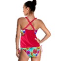 Red Floral Purple Floral Tankini Set View2