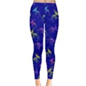 Triceratops Skeleton Jurassic World Purple Blue Leggings  View1