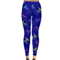 Triceratops Skeleton Jurassic World Purple Blue Leggings  View2