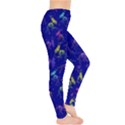 Triceratops Skeleton Jurassic World Purple Blue Leggings  View4