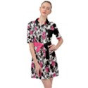 2855 - Black&Pink Floral Sleeveless Skater Dress  View1