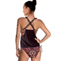 Brown Africa Purple Floral Tankini Set View2