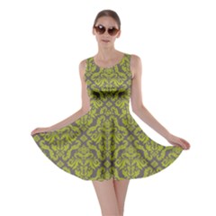 Gray Green Skater Dress