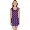 Purple Blue Geometric Pattern Bodycon Dress View1