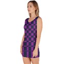 Purple Blue Geometric Pattern Bodycon Dress View2